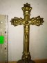 Старо ГОЛЯМО МАСИВНО КРАСИВО БРОНЗОВО НАСТОЛНО РАЗПЯТИЕ КРЪСТ За ДОМА / КОЛЕКЦИЯ 42688, снимка 11