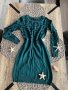 Зелена плетена рокля, снимка 1 - Рокли - 43410354