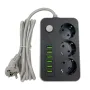 5600 Разклонител с 3 гнезда и 6 USB порта за бързо зареждане, снимка 3