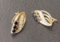 Златни обеци с камъни , снимка 2