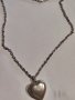 сребърен сънджир със сърце, снимка 1 - Колиета, медальони, синджири - 43806111