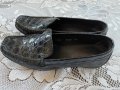 Дамски обувки, лоуфъри черни кожа естествена, снимка 1 - Дамски боти - 41934623
