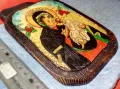 ПРЕСВЕТА БОГОРОДИЦА с МЛАДЕНЕЦА ИЗТОЧНОПРАВСЛАВНА ИКОНА на ДЪРВО ХУДОЖЕСТВЕНА РЪЧНА РАБОТА 47640, снимка 5