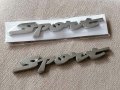 Пластмасова или метална хром самозалепваща емблема Спорт Sport за кола автомобил джип ван пикап 