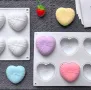 8 сърца сърце от прежда силиконов молд форма фондан шоколад гипс сапун свещ декор, снимка 5