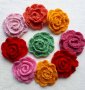Ръчно плетени вълнени брошки - цвете, снимка 4