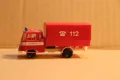 BUSCH? 1:87 H0 ROBUR ПОЖАРНА КАМИОН ТИР ИГРАЧКА МОДЕЛ, снимка 1