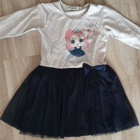 Блузи и рокли за момичета 110-116 , снимка 3 - Детски Блузи и туники - 36776421