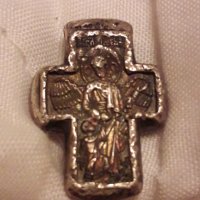Сребърен кръст Разпятие, снимка 2 - Колиета, медальони, синджири - 36855628