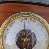 Немски барометър с термометър , снимка 2 - Антикварни и старинни предмети - 36890519
