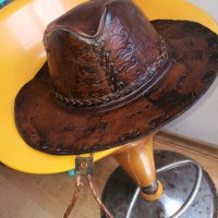 краварска южноамериканска ловна шапка  дебела телешка кожа седяла  за украса, снимка 1 - Екипировка - 40775205