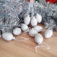 Коледни топки за елха с форма на яйце коледна украса за окачване, снимка 5 - Декорация за дома - 26701358