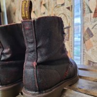 Dr.Martens  Page  кубинки със състарен ефект,бордо и черно, снимка 6 - Дамски боти - 36862032