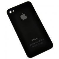 Заден капак, панел стъкло за iPhone 4S / Черен, снимка 1 - Резервни части за телефони - 37643719