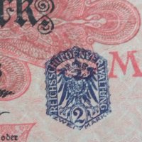 Райх банкнота 2 марки 1914г. Германия перфектна за колекция 28203, снимка 3 - Нумизматика и бонистика - 37144099