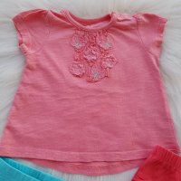 Клинчета и тениска 6-9 месеца, снимка 2 - Комплекти за бебе - 28340848
