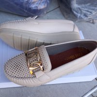 Дамски бежови мокасини Ezel Shoes за широки крака, снимка 4 - Дамски ежедневни обувки - 43612359