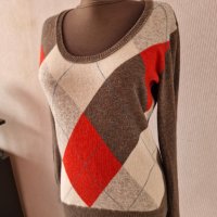 Фин вълнен пуловер ЕSPRIT в сиво каре - 14,00лв, снимка 3 - Блузи с дълъг ръкав и пуловери - 44018964
