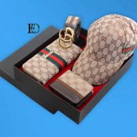 Колан шапка и 2 портфейла уникален комплект Gucci, снимка 1 - Портфейли, портмонета - 33589052