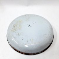 Стара емайлирана кръгла тавичка, паница (8.3), снимка 5 - Антикварни и старинни предмети - 43673743