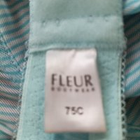 FLEUR 75C Светло син дантелен сутиен с бродерия, снимка 7 - Бельо - 36636164