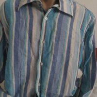 Мъжка риза с дълъг ръкав от лен Silvercreek, снимка 2 - Ризи - 32363010