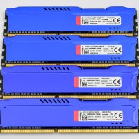 RAM памет Kingston FURY Blue 4x4GB DDR3 PC3-12800 1600 MHz, снимка 1 - RAM памет - 44047036