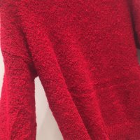 Страхотен мек пуловер в червен цвят бордо, снимка 5 - Блузи с дълъг ръкав и пуловери - 26819307