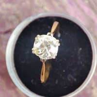 14 к златен годежен пръстен с 0.9 карат диамант, снимка 7 - Пръстени - 38576500