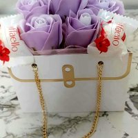 Кутии и чантичички с рози и бонбони, снимка 7 - Декорация за дома - 43988425