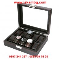Кутия за часовници - карбон с 12 отделения - код 2169, снимка 7 - Други - 26768012