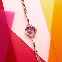 Дамски часовник 028, розово злато, с панделки, снимка 3 - Дамски - 27721218