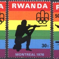 Олимпийски Игри Монреал 1976 от Руанда, снимка 1 - Филателия - 43855202