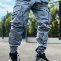 Мъжки модни широки прави карго панталони с много джобове, 4цвята , снимка 7 - Панталони - 39943925