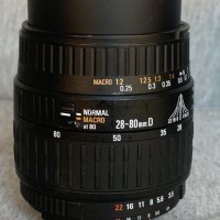 обектив Sigma 28-80mm F/3.5-5.6 D II Macro , снимка 4 - Обективи и филтри - 43061985