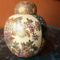 Антика старинна ваза SATSUMA изцяло ръчна израбатка  , снимка 1 - Антикварни и старинни предмети - 37705180
