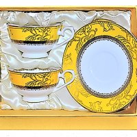Чаши костен порцелан YoLiSa използваеми в миялна машина за кафе и чай, снимка 2 - Коледни подаръци - 33415579