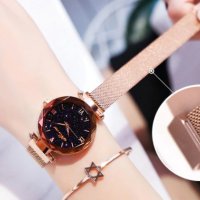 Уникален нов дамски часовник с магнитно закопчаване, снимка 2 - Дамски - 36746601
