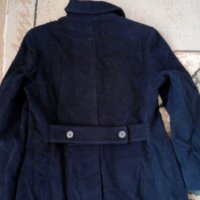 Черно палто с подарък яка, снимка 2 - Палта, манта - 26480624