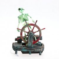 Пират,скелет декорация за аквариум прави мехурчета , снимка 2 - Оборудване за аквариуми - 37051243