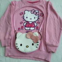 Ватирана блузка "Hello Kitty" с чантичка размер 110/116
