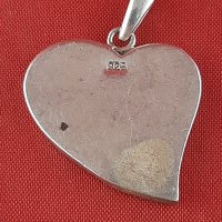 Сребърна висулка сърце, снимка 2 - Колиета, медальони, синджири - 33417427