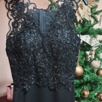 Нова Дамска секси черна рокля размер М-Л, снимка 3 - Рокли - 27988978