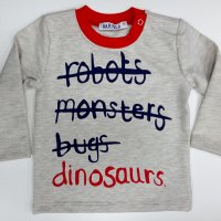 Намален! Нов детски комплект Динозавър в червено , снимка 2 - Комплекти за бебе - 26899035