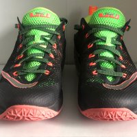Nike LeBron 12 Low Remix Sneaker sz 10 Black/Metallic Silver-Green 724557-003, снимка 2 - Кецове - 38837819