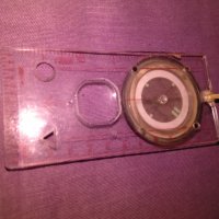 Топографски компас с лупа - мерна линия и верижка 130х60мм, снимка 5 - Екипировка - 28016265