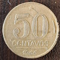 50 центаво 1944, Бразилия, снимка 1 - Нумизматика и бонистика - 44067648