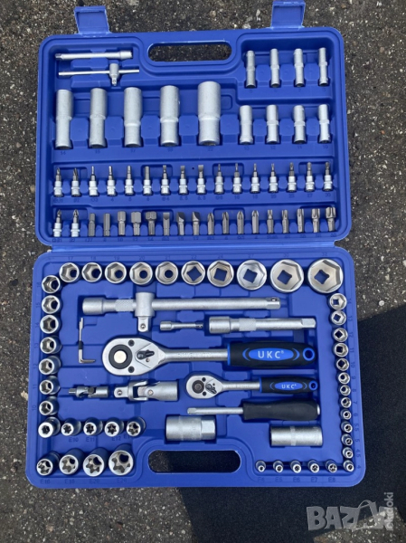 НЕМСКИ К-т Гедоре 108 части UKC Куфар с инструменти гедория тресчотка, снимка 1