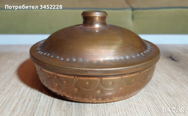 кутия медна ретро за ценители отлична , снимка 1