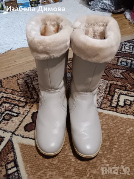 Дамски бежови ботуши, снимка 1